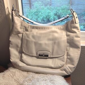 Coach Kristin Crossbody M1275-F22306 Ivory Leather Hobo Bag